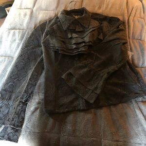 Dracula Clothing Brocade gothic blouse